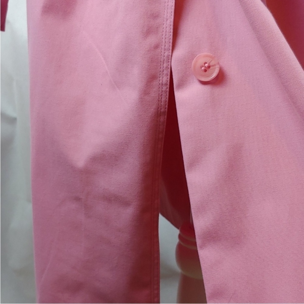 Elegant Pink Women's Trench Coat - Picture 5 of 7